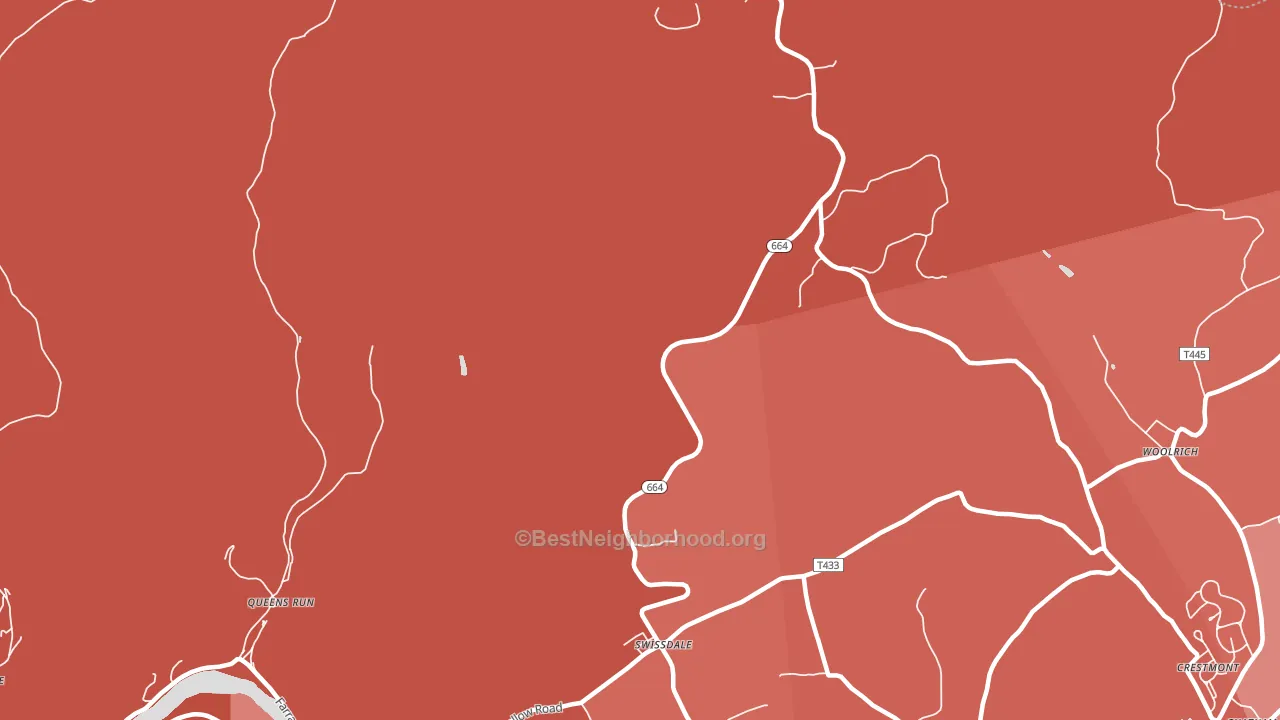 Swissdale, PA block-group political-lean map