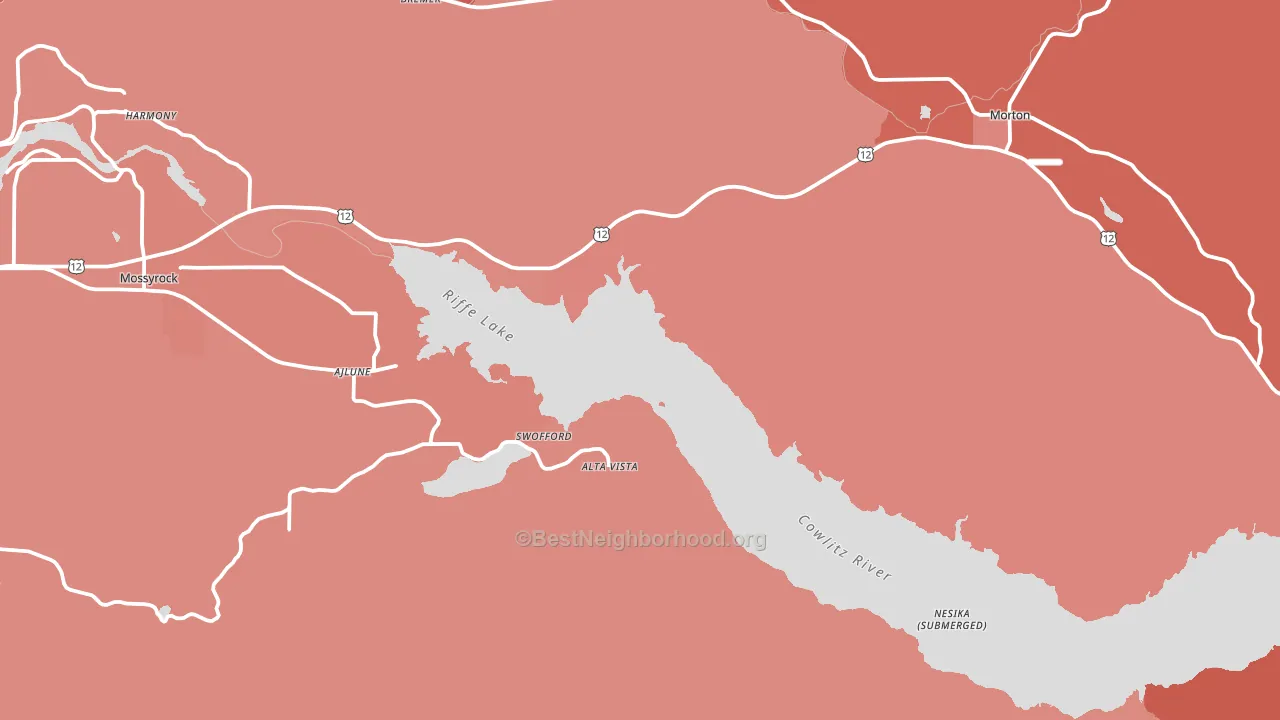 Swofford, WA block-group political-lean map