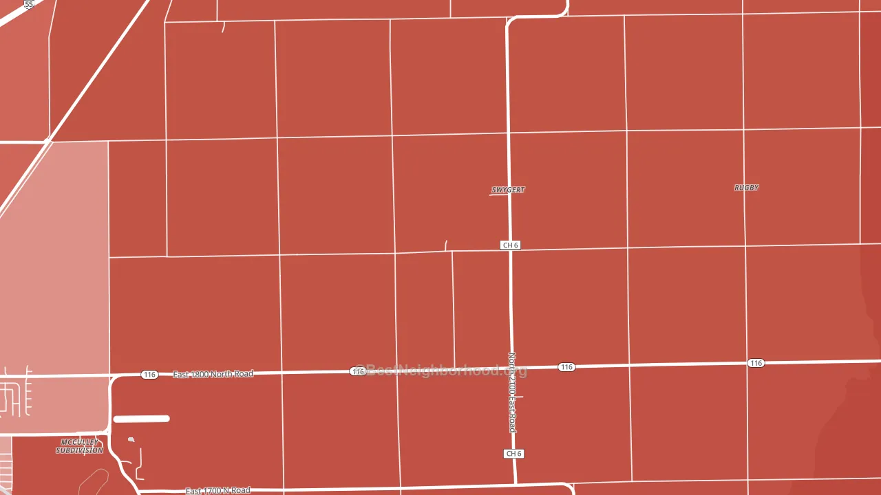 Swygert, IL block-group political-lean map