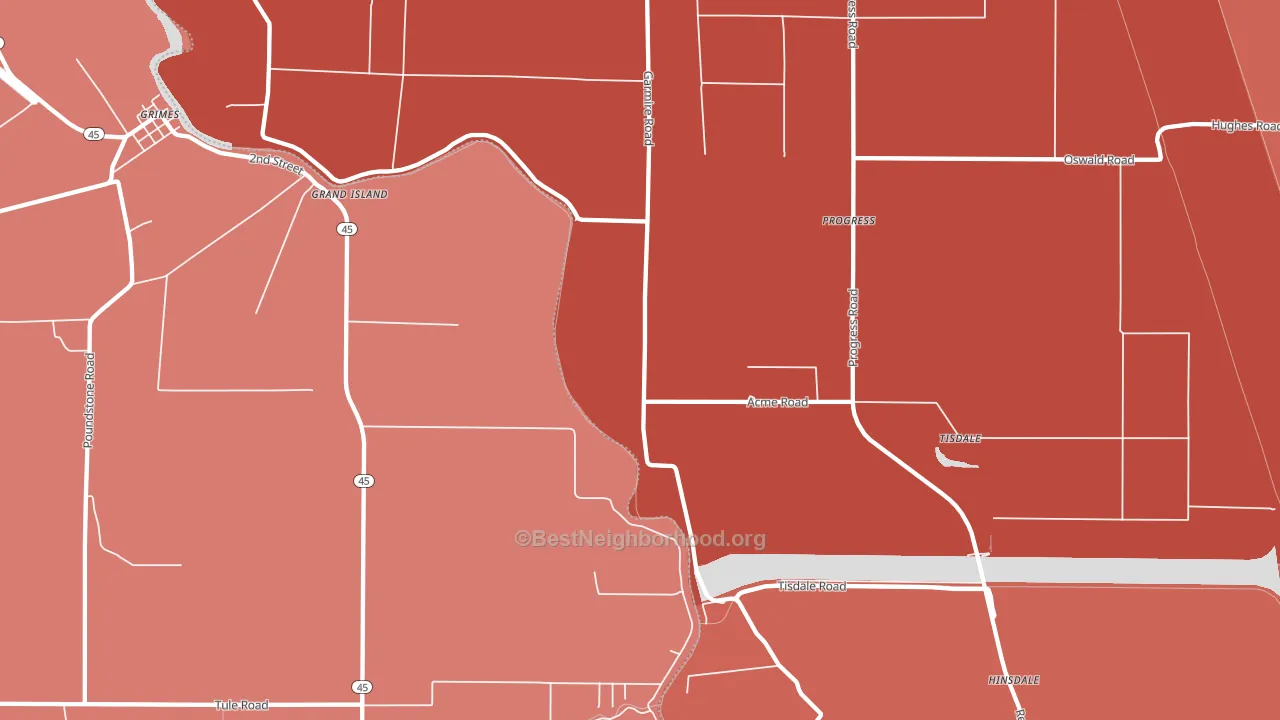 Sycamore, CA block-group political-lean map