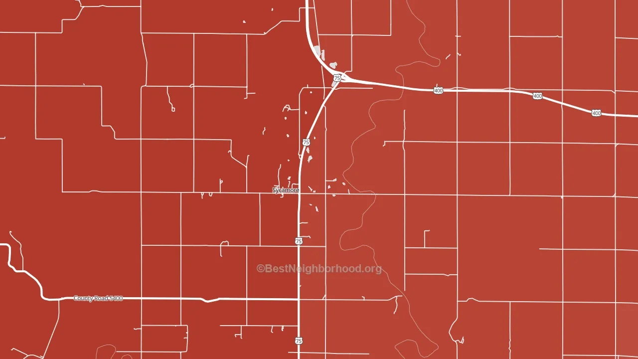 Sycamore, KS block-group political-lean map