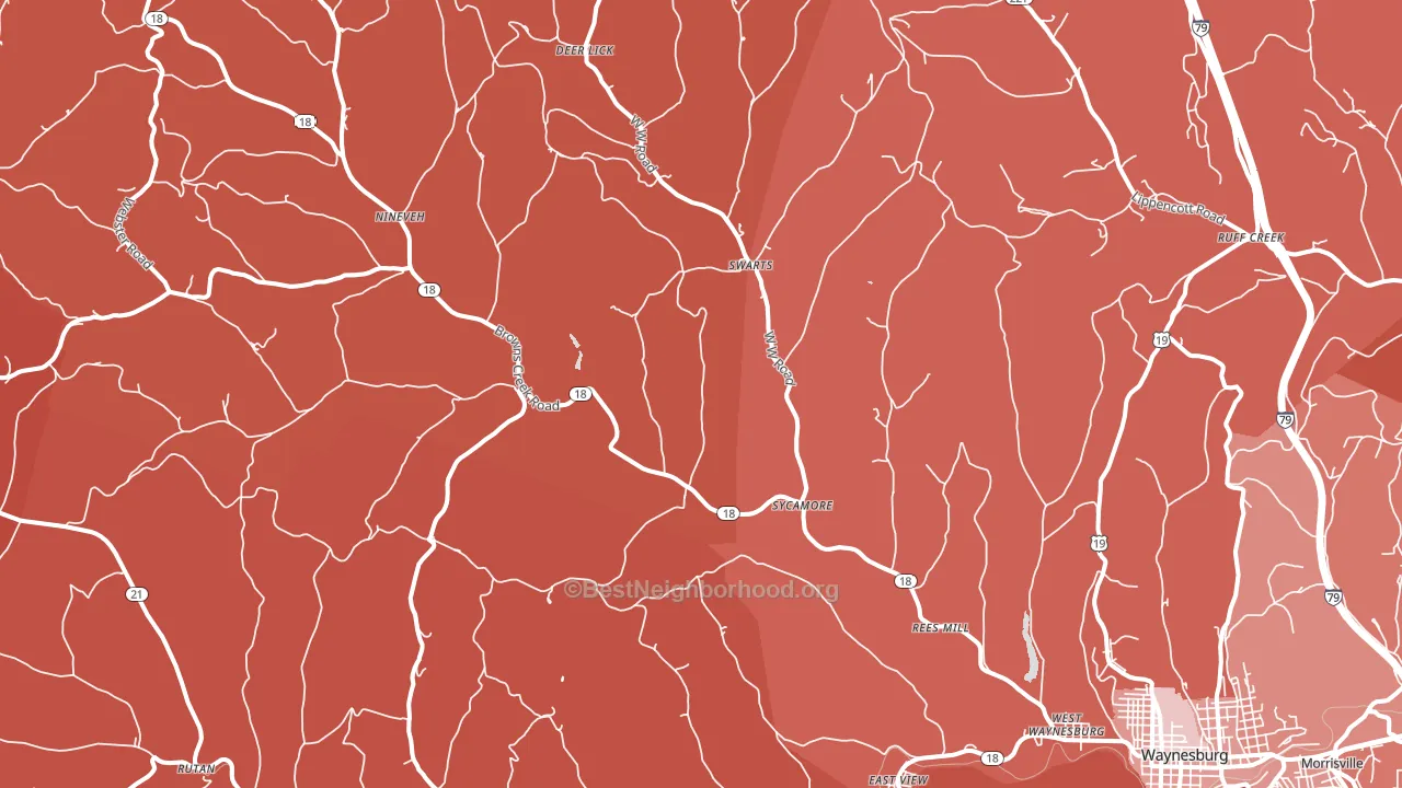 Sycamore, PA block-group political-lean map