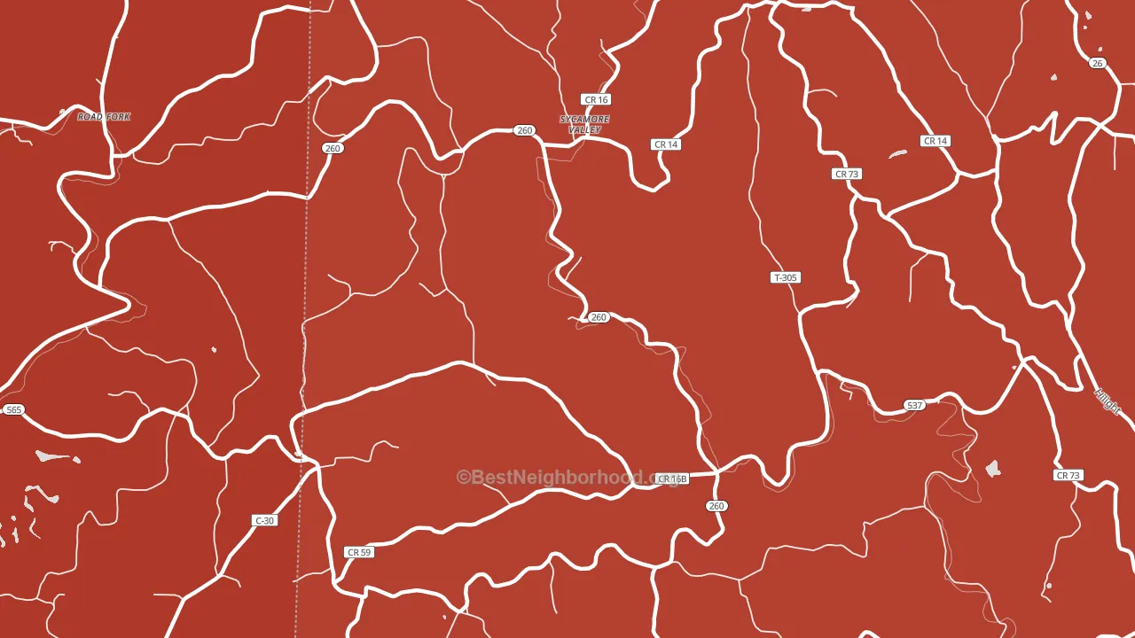 Sycamore Valley, OH block-group political-lean map