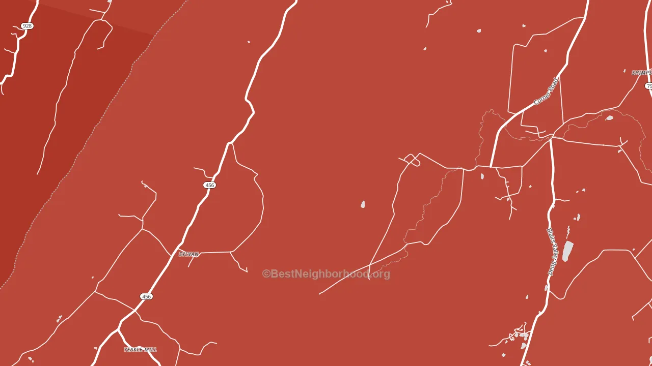 Sylvan, PA block-group political-lean map
