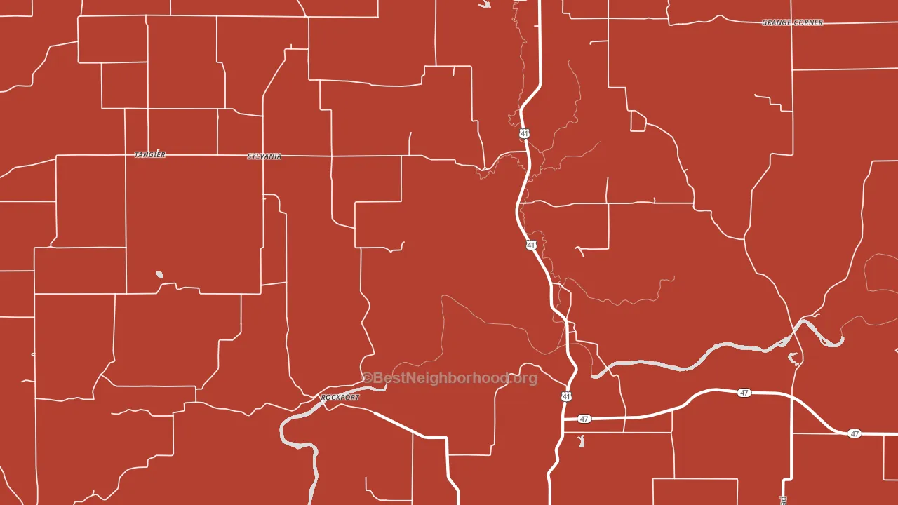 Sylvania, IN block-group political-lean map
