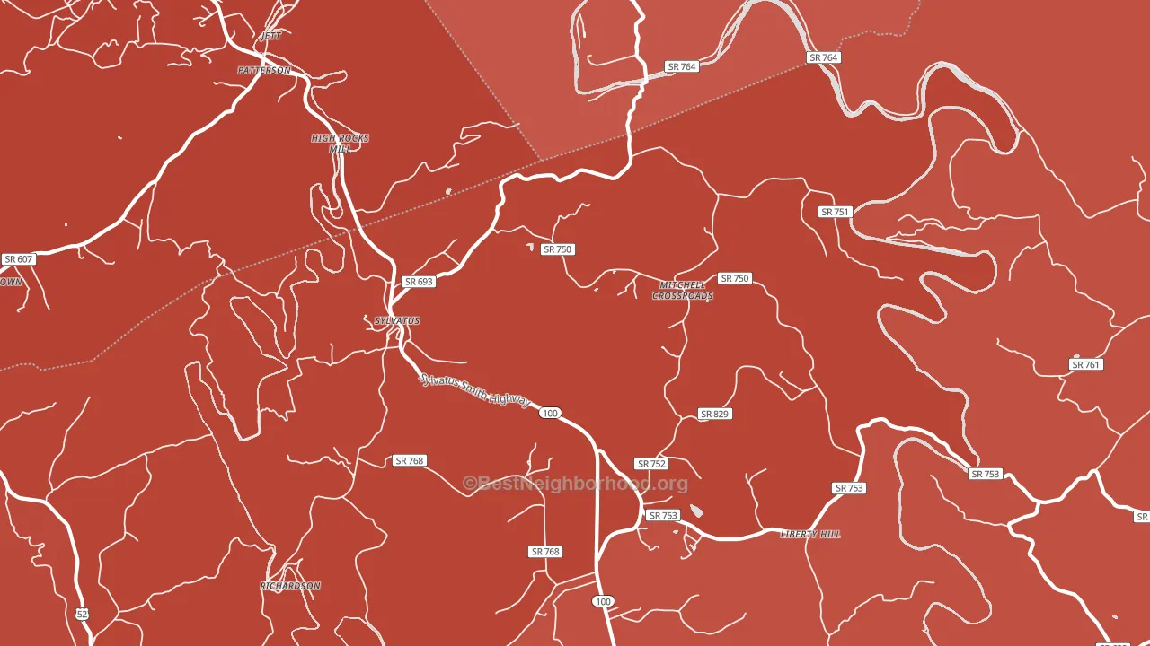 Sylvatus, VA block-group political-lean map