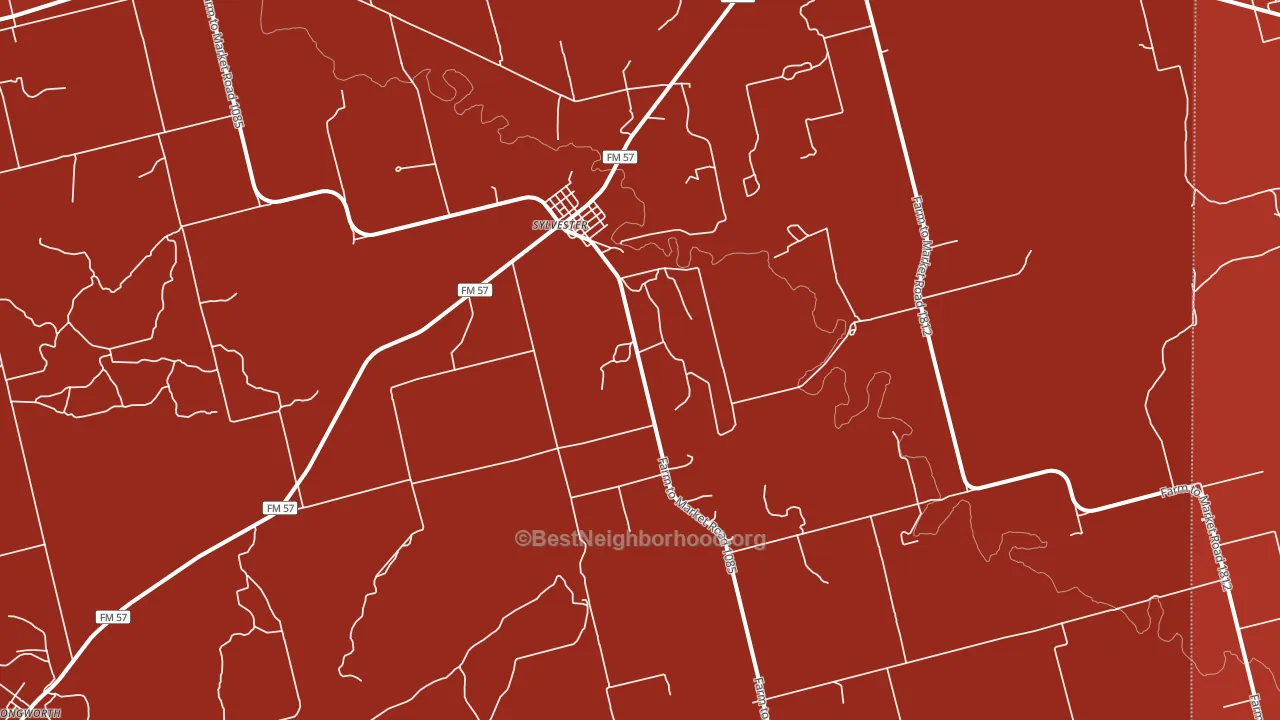 Sylvester, TX block-group political-lean map