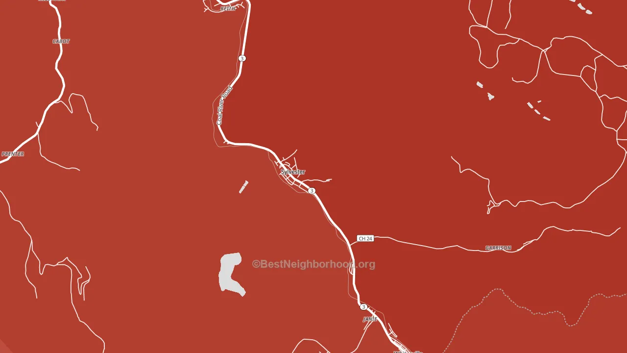 Sylvester, WV block-group political-lean map