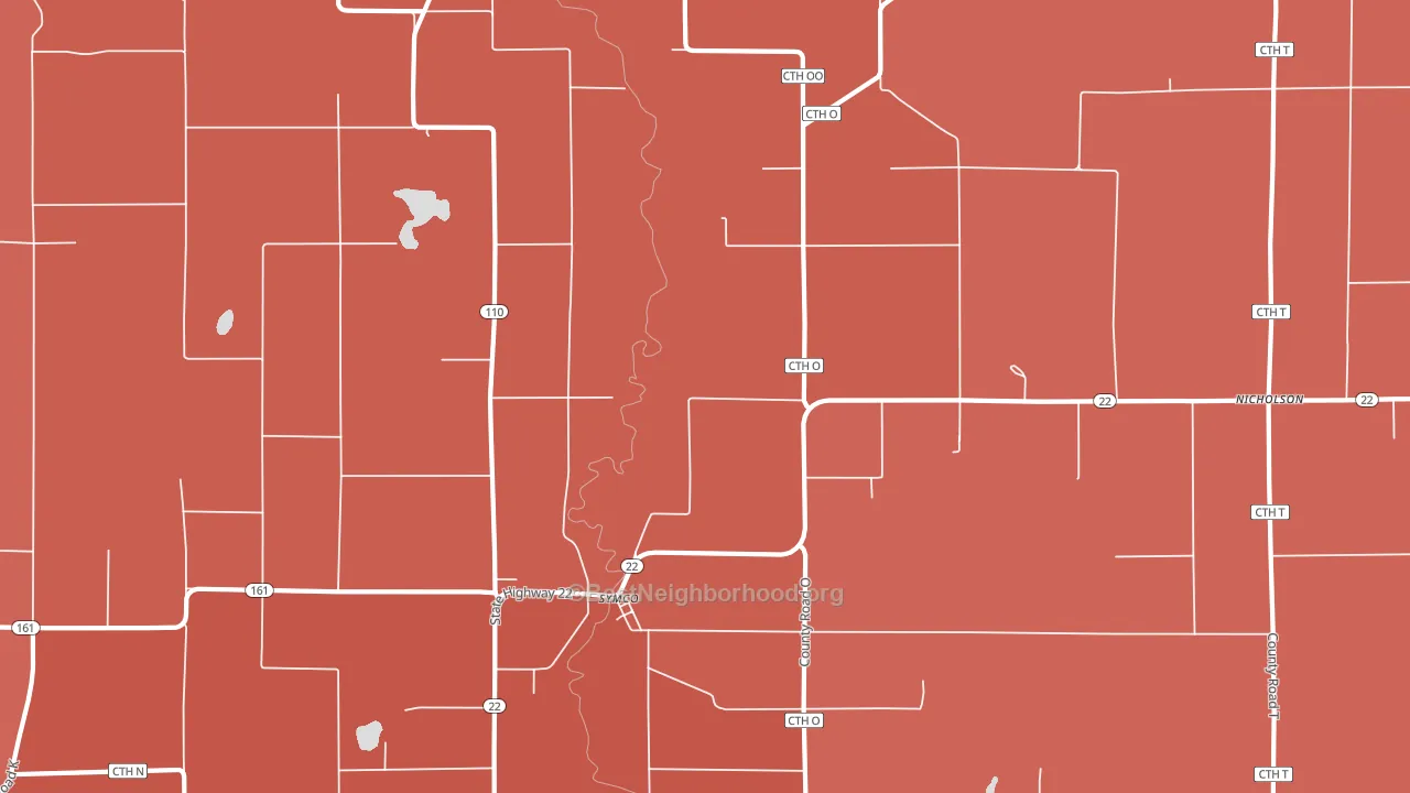 Symco, WI block-group political-lean map