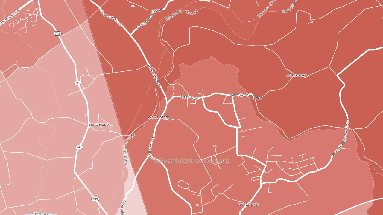 Syner, PA block-group political-lean map