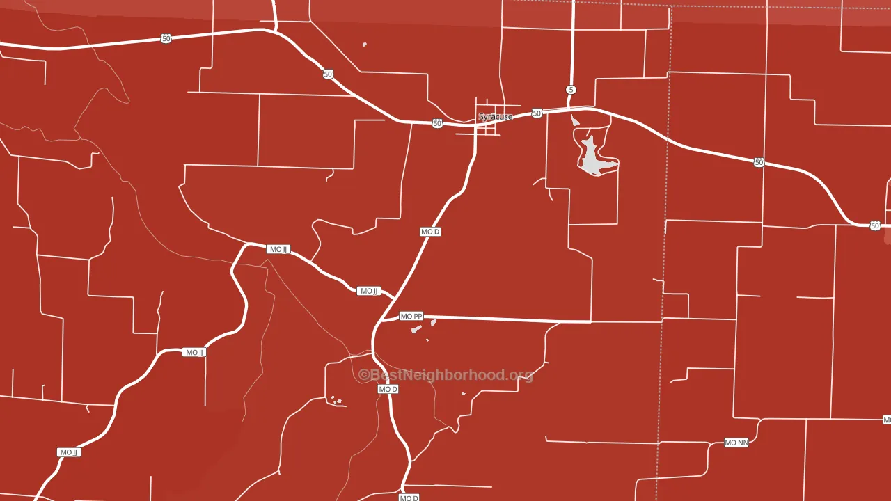 Syracuse, MO block-group political-lean map