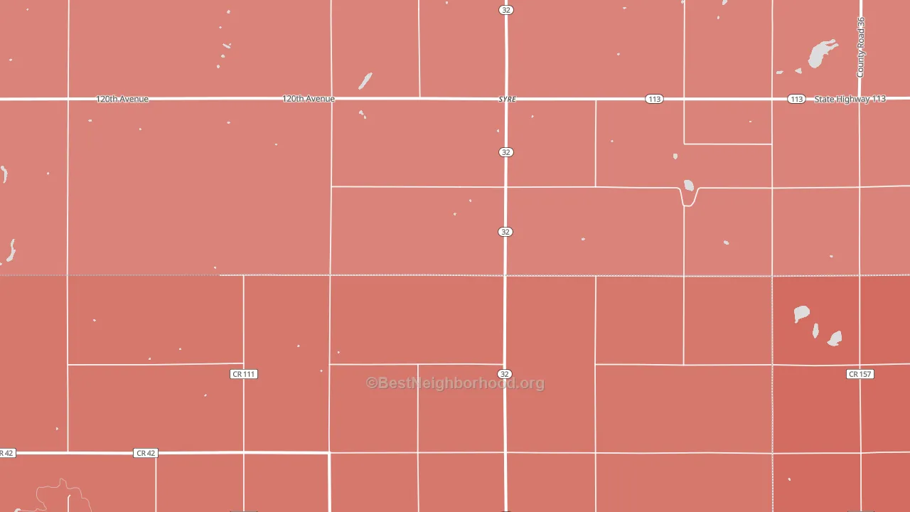 Syre, MN block-group political-lean map