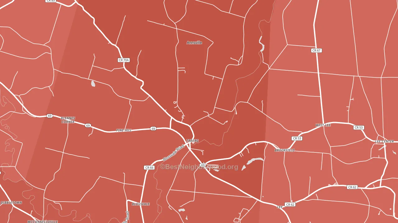 Taberg, NY block-group political-lean map