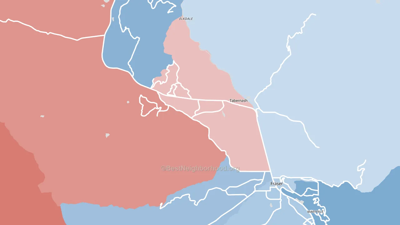 Tabernash, CO block-group political-lean map