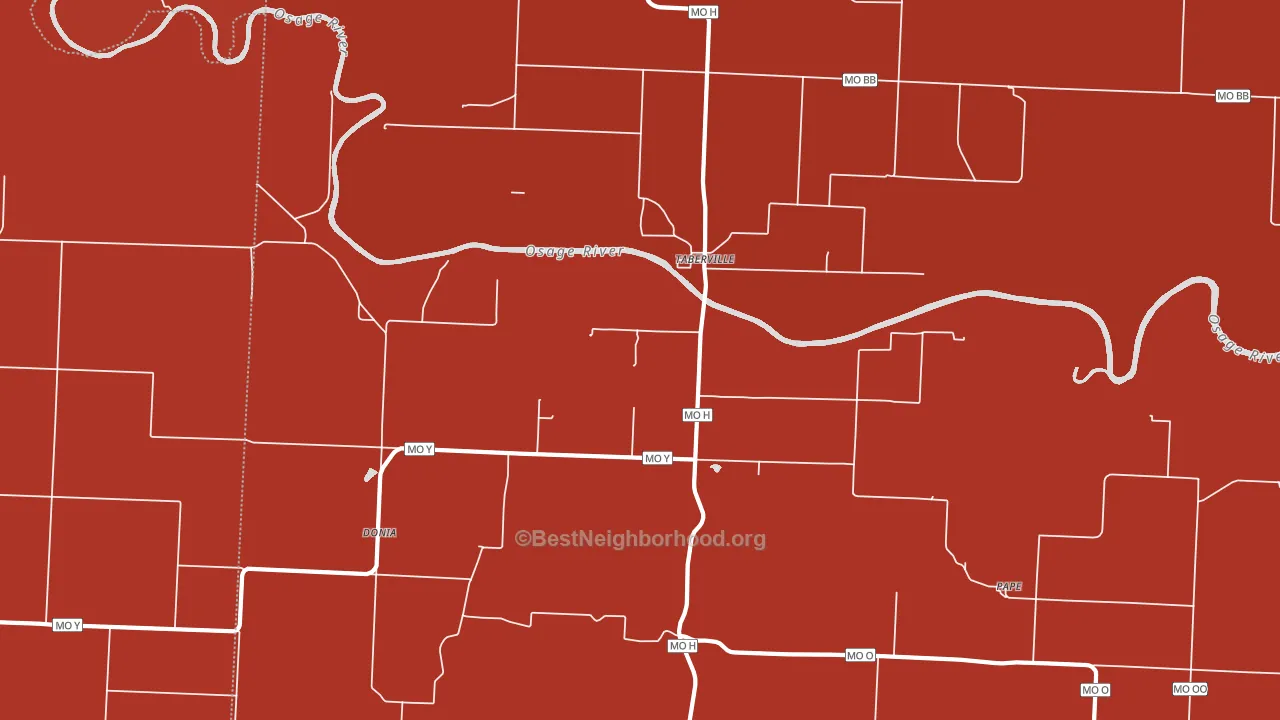 Taberville, MO block-group political-lean map