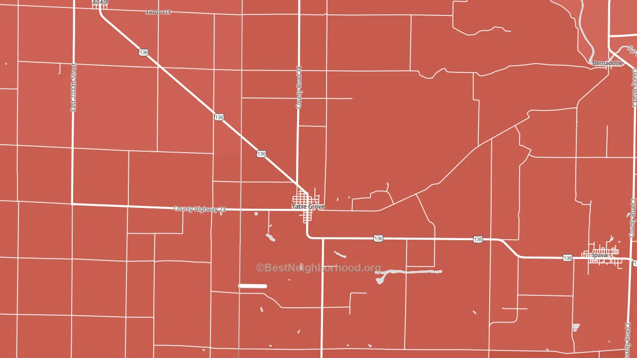 Table Grove, IL block-group political-lean map