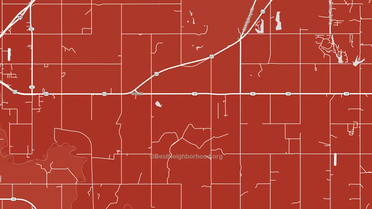 Tabler, OK block-group political-lean map
