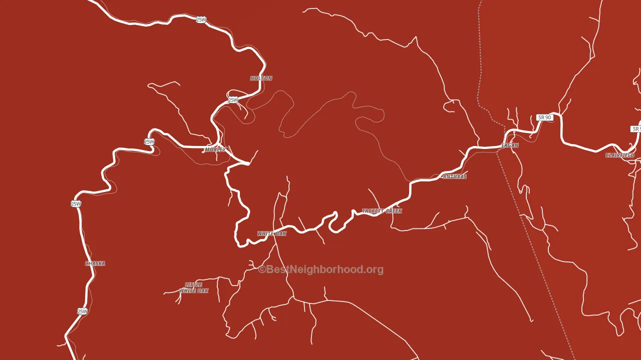 Tackett Creek, TN block-group political-lean map