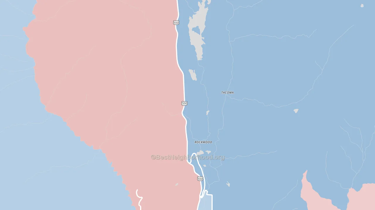 Tacoma, CO block-group political-lean map