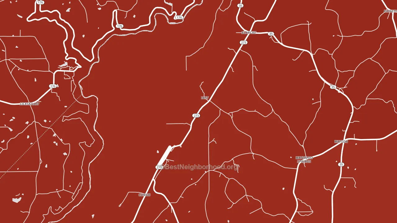 Taff, AL block-group political-lean map