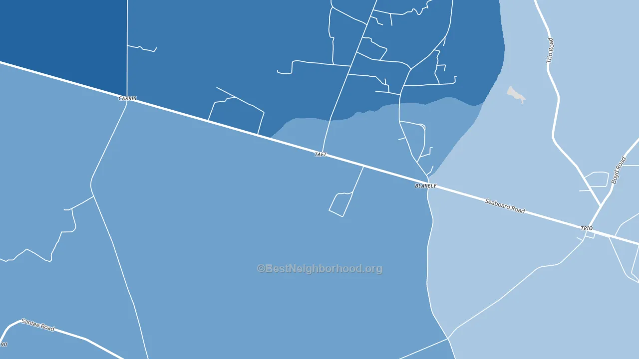 Taft, SC block-group political-lean map