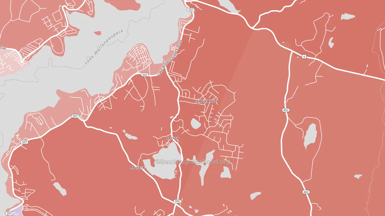 Tafton, PA block-group political-lean map