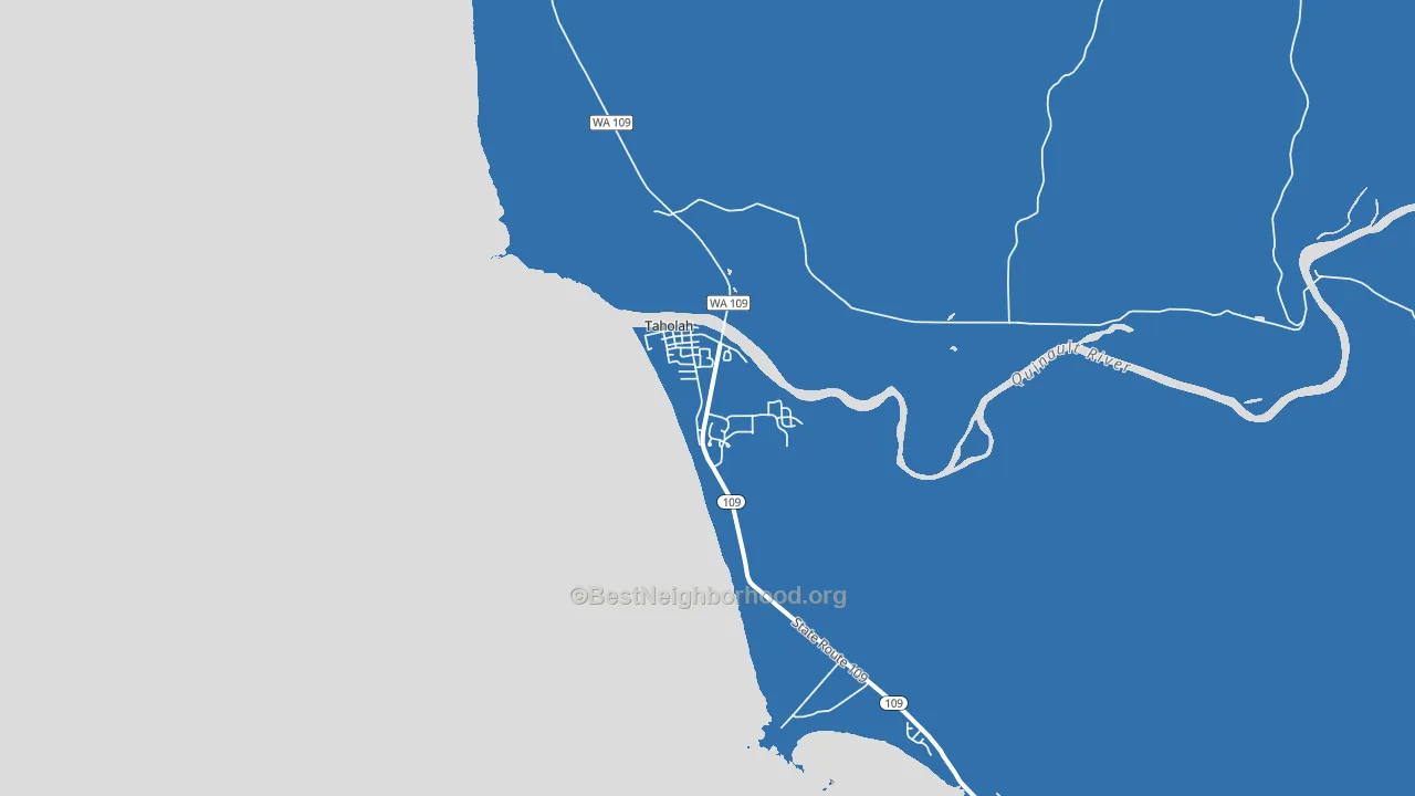 Taholah, WA block-group political-lean map