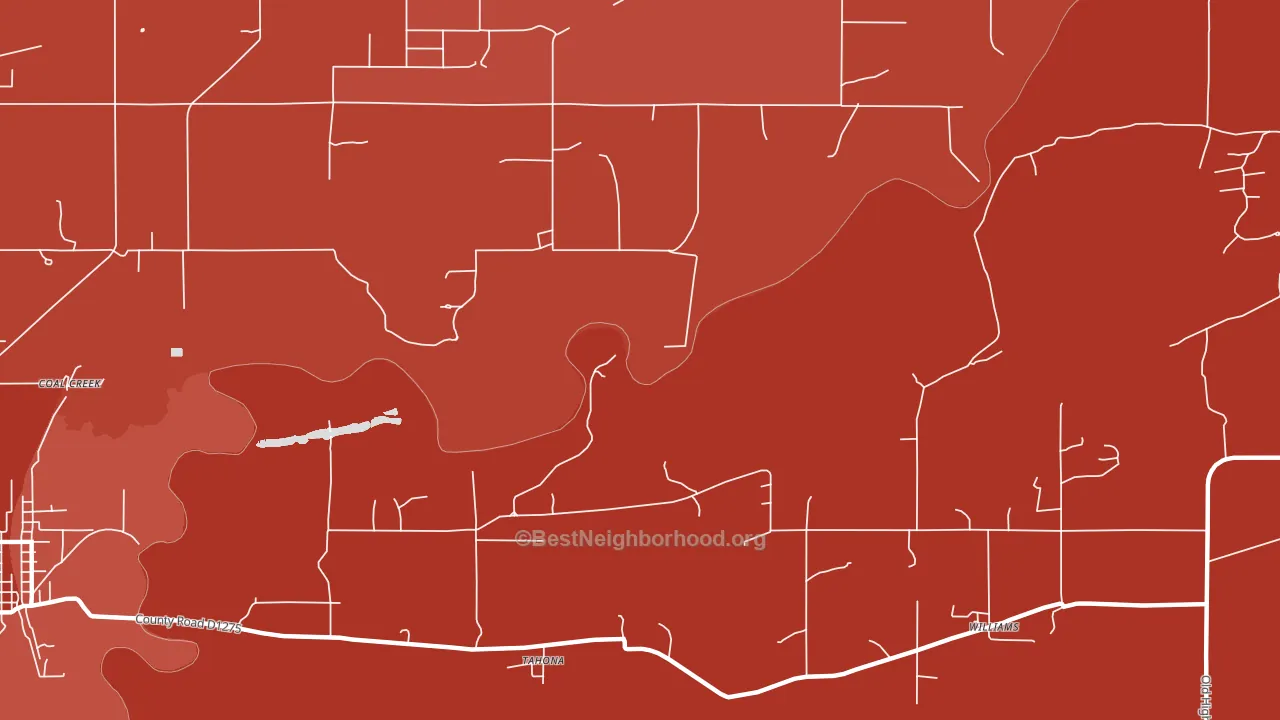 Tahona, OK block-group political-lean map