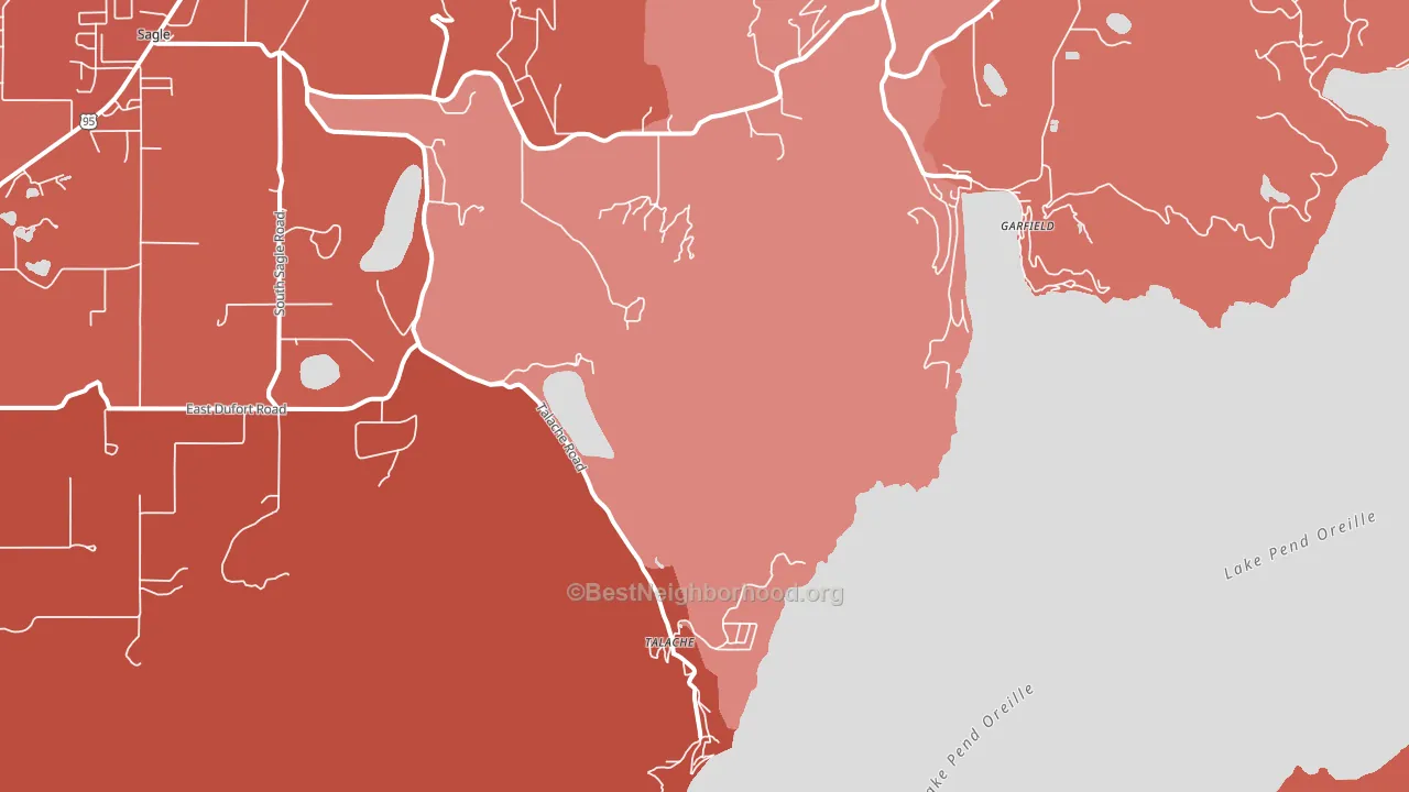 Talache, ID block-group political-lean map