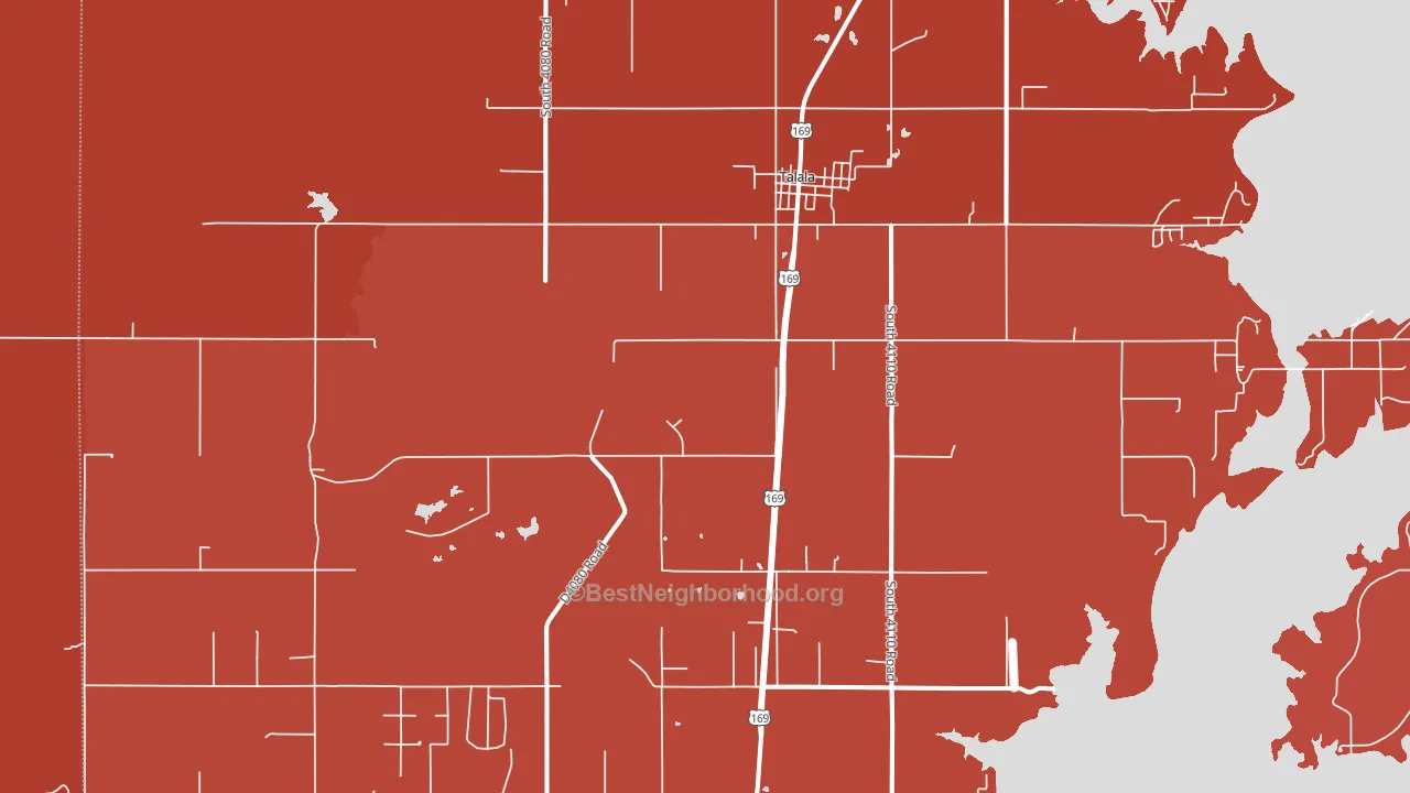 Talala, OK block-group political-lean map