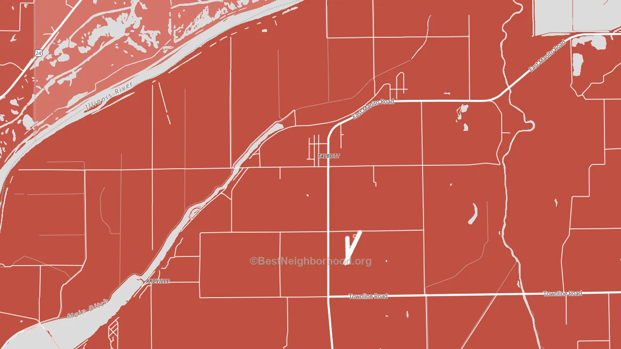 Talbott, IL block-group political-lean map