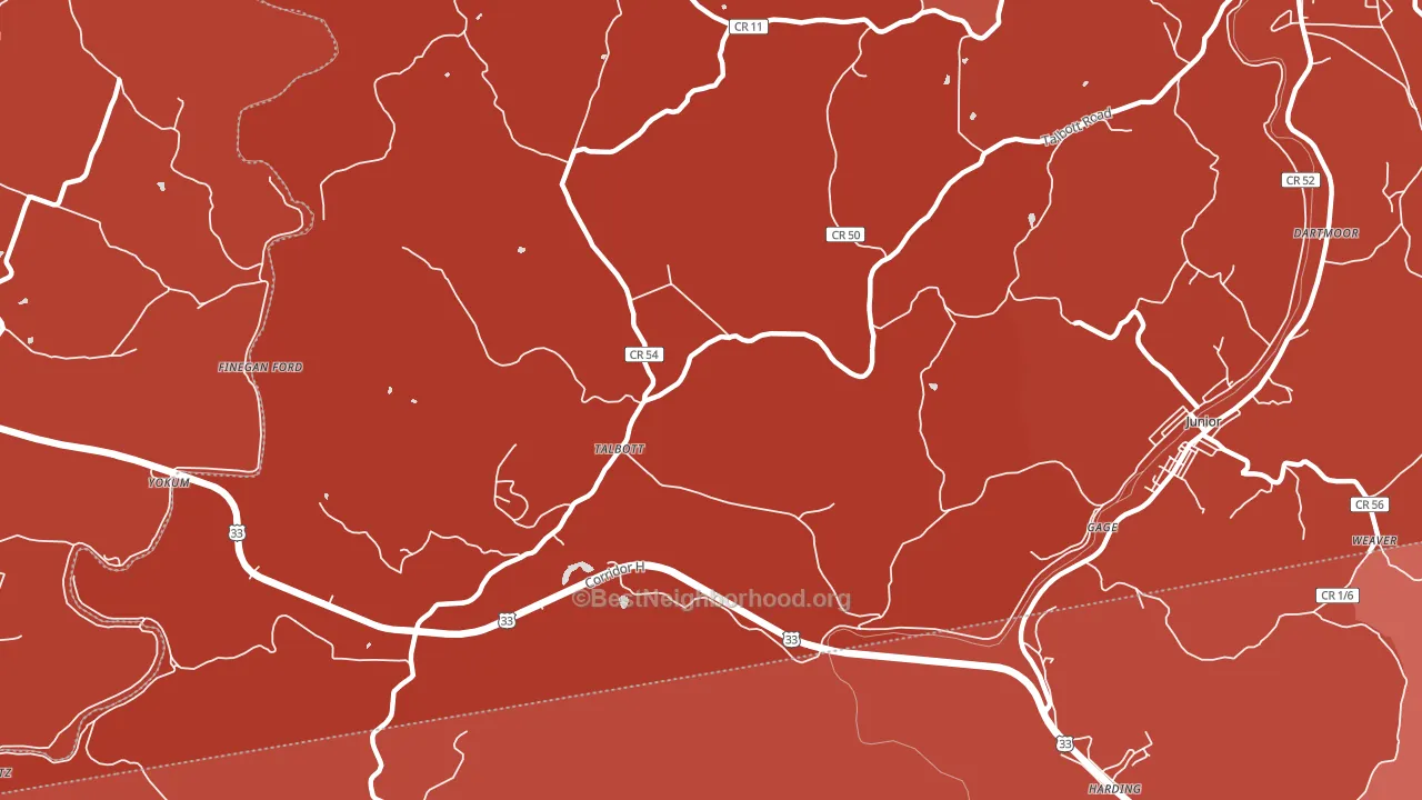 Talbott, WV block-group political-lean map