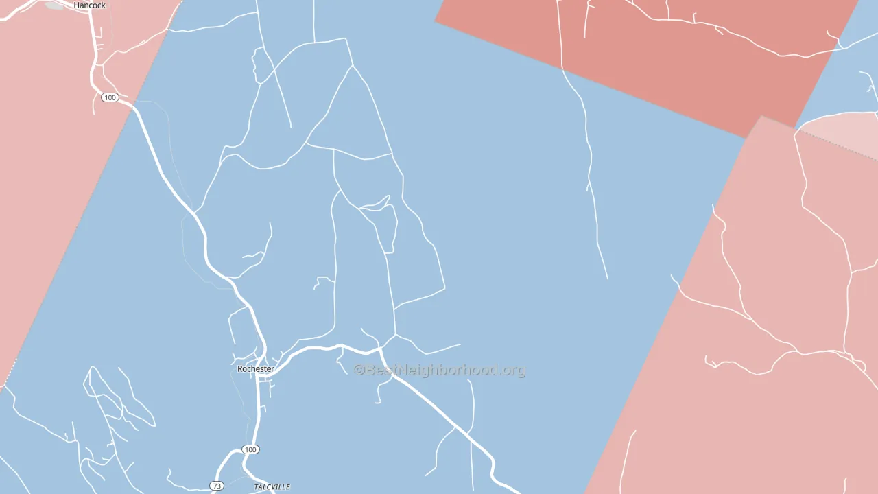 Talcville, VT block-group political-lean map