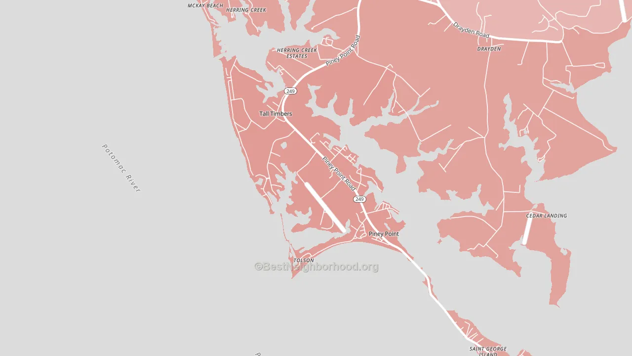 Tall Timbers, MD block-group political-lean map