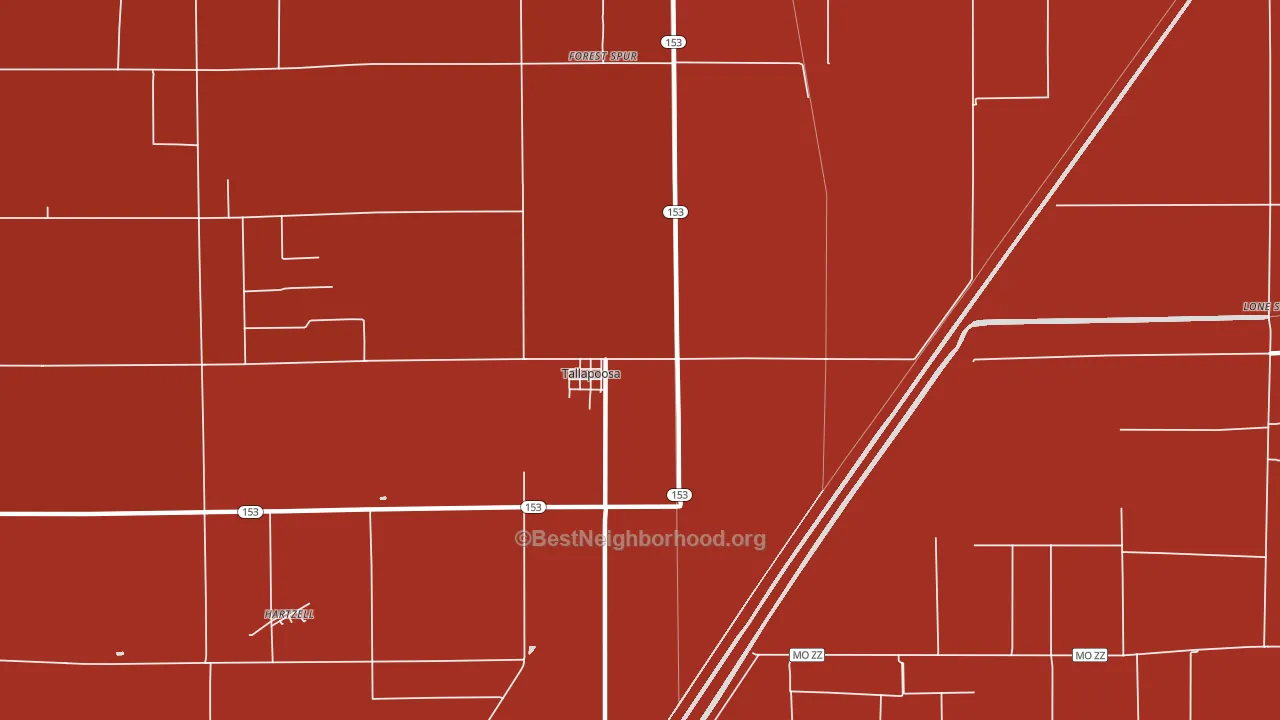 Tallapoosa, MO block-group political-lean map