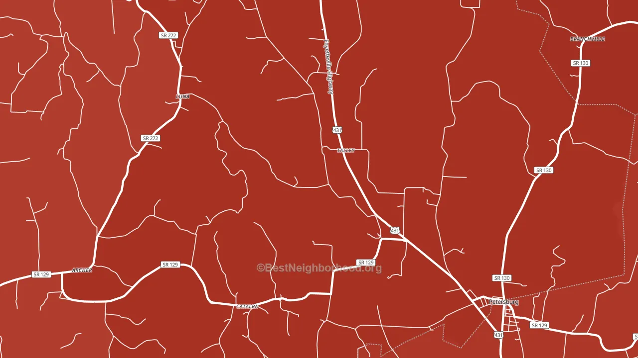 Talley, TN block-group political-lean map