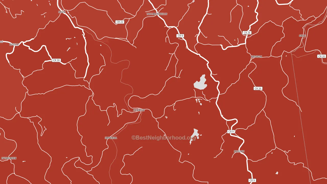 Tallmansville, WV block-group political-lean map