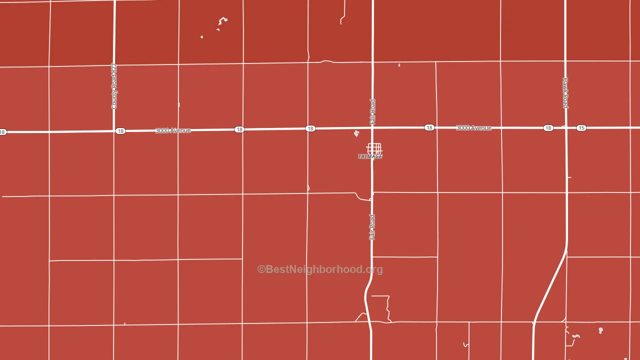 Talmage, KS block-group political-lean map