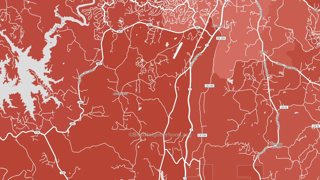 Talona, GA block-group political-lean map