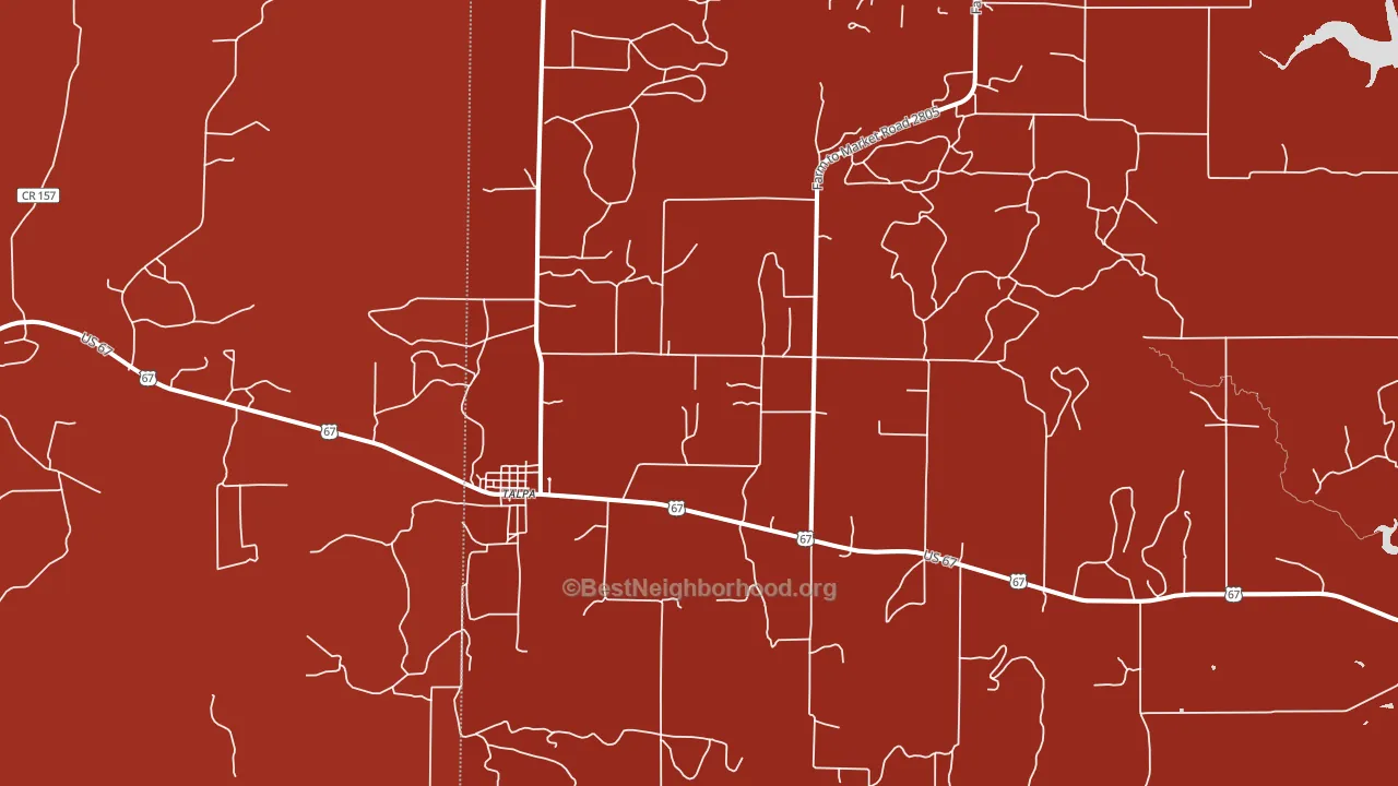Talpa, TX block-group political-lean map