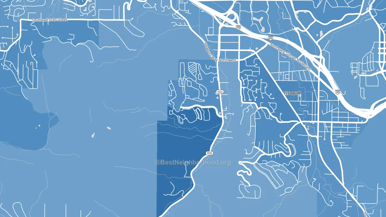 Talus, Issaquah, WA block-group political-lean map