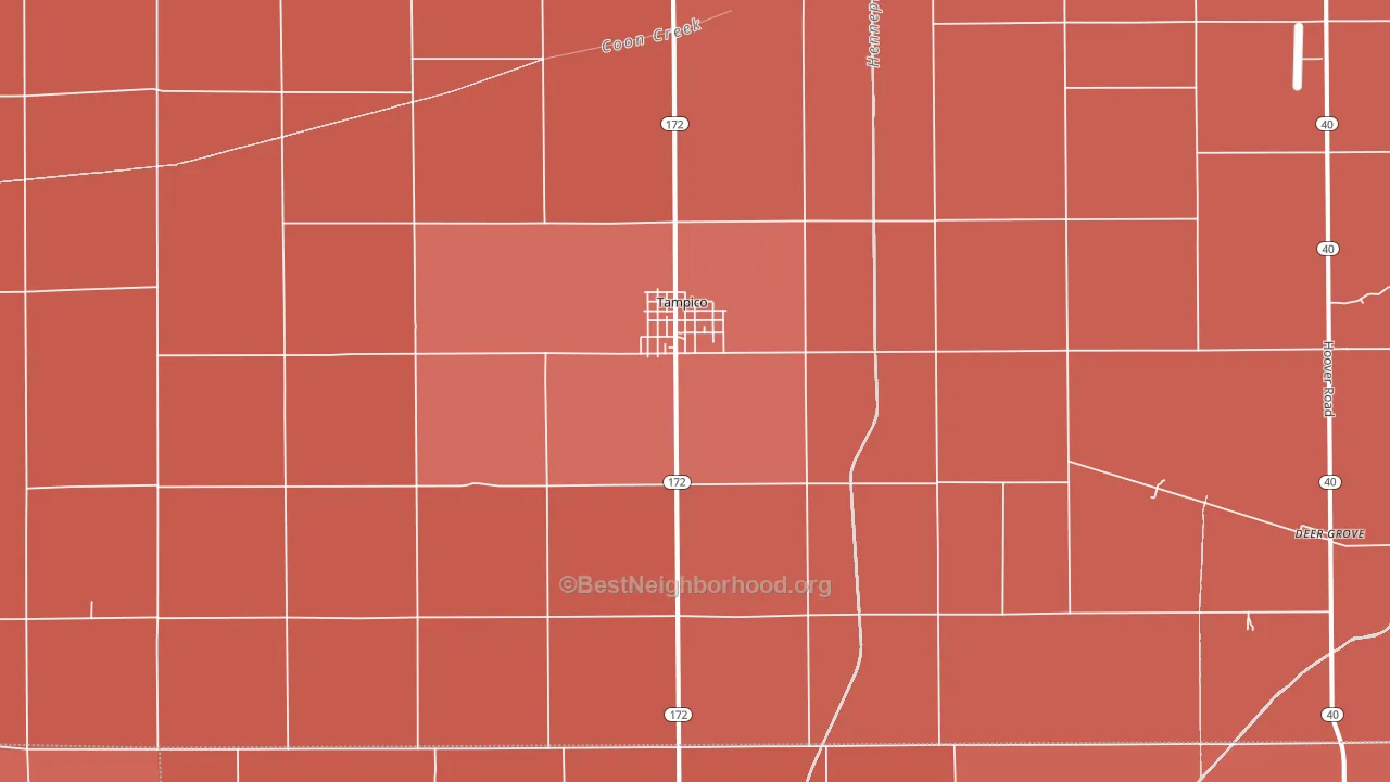 Tampico, IL block-group political-lean map