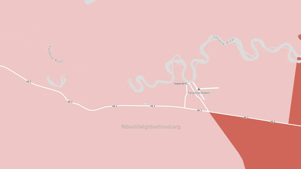 Tanacross, AK block-group political-lean map