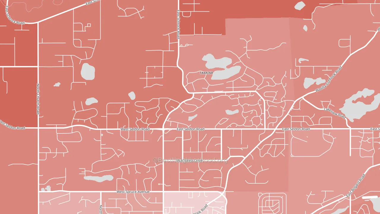 Tanaina, AK block-group political-lean map