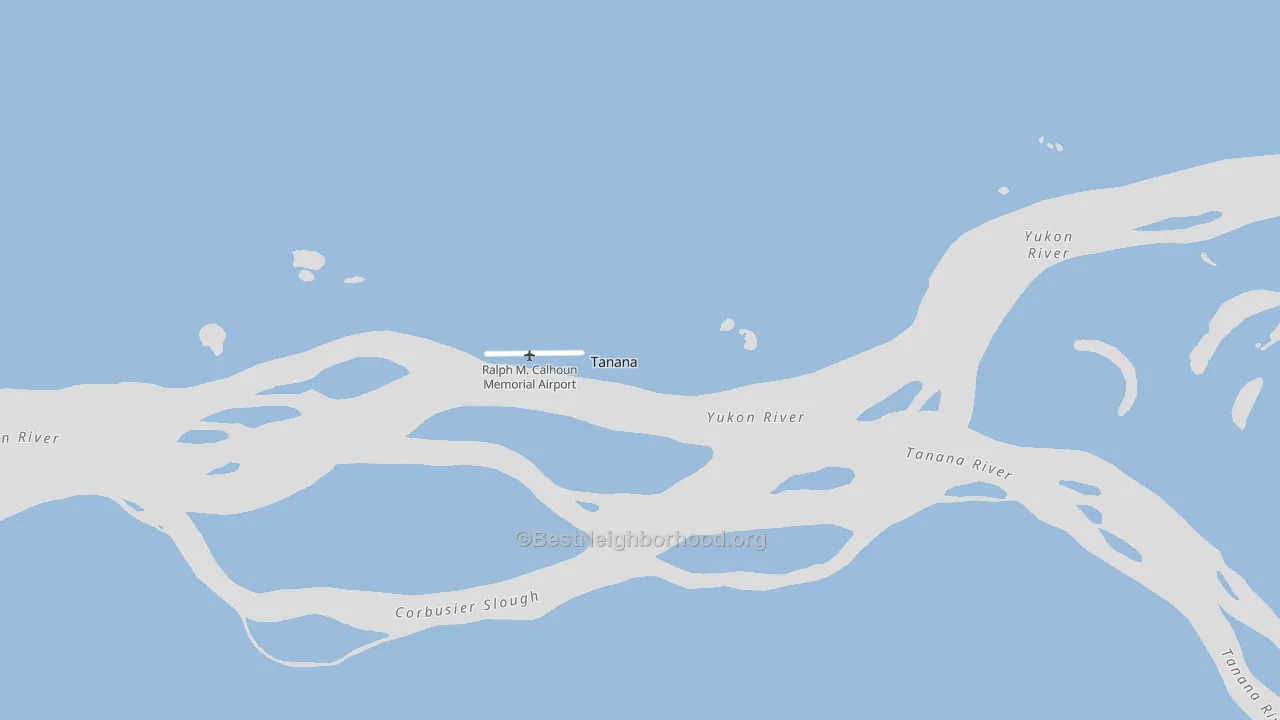 Tanana, AK block-group political-lean map