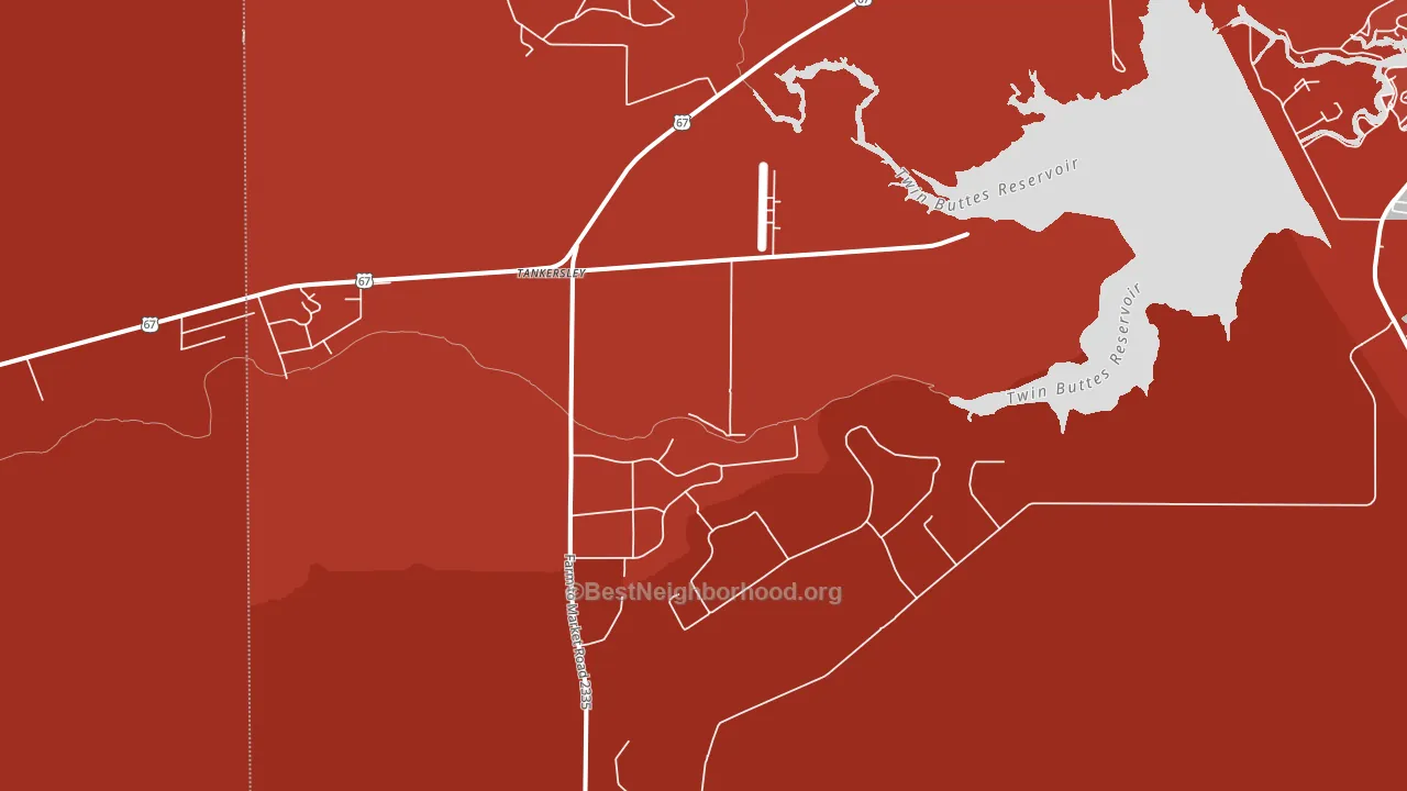 Tankersley, TX block-group political-lean map