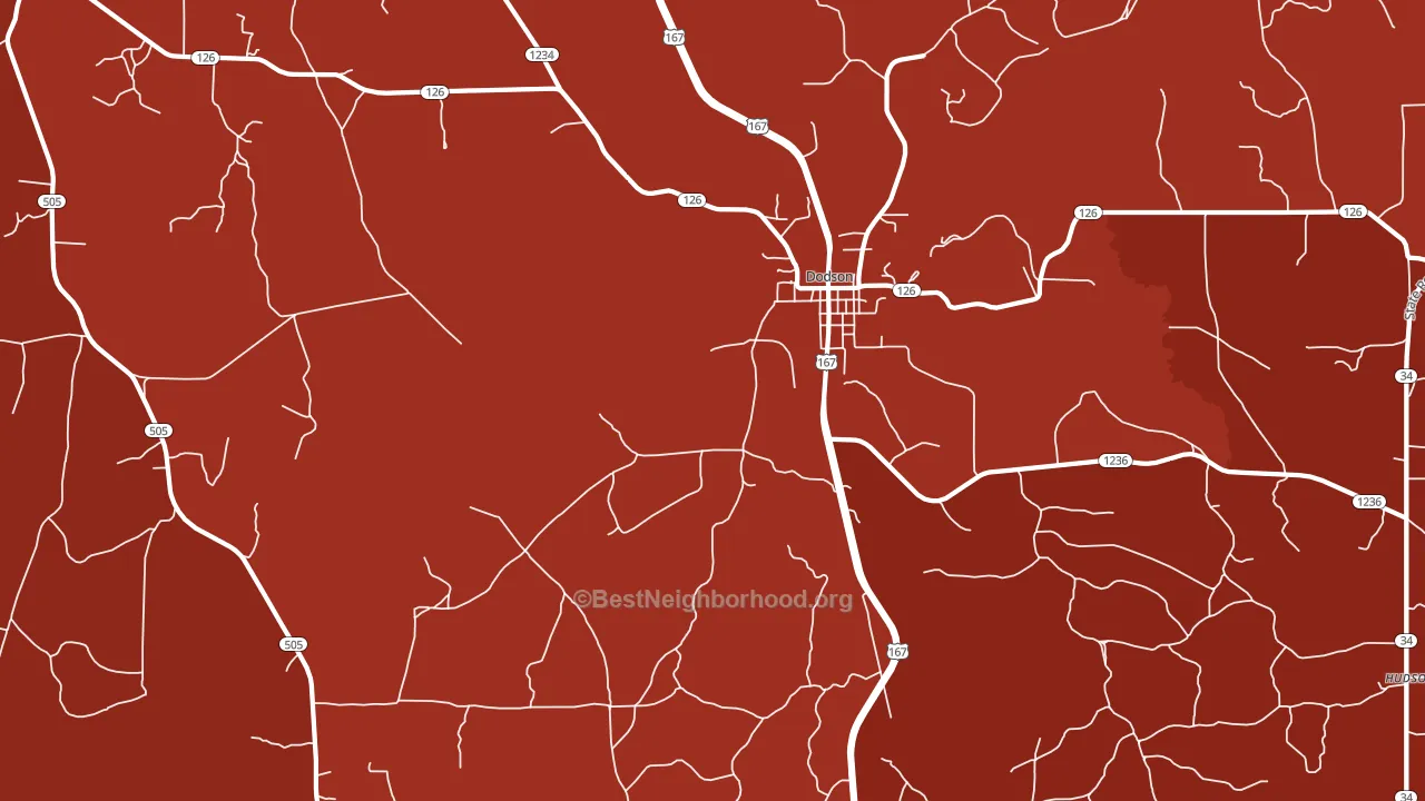 Tannehill, LA block-group political-lean map