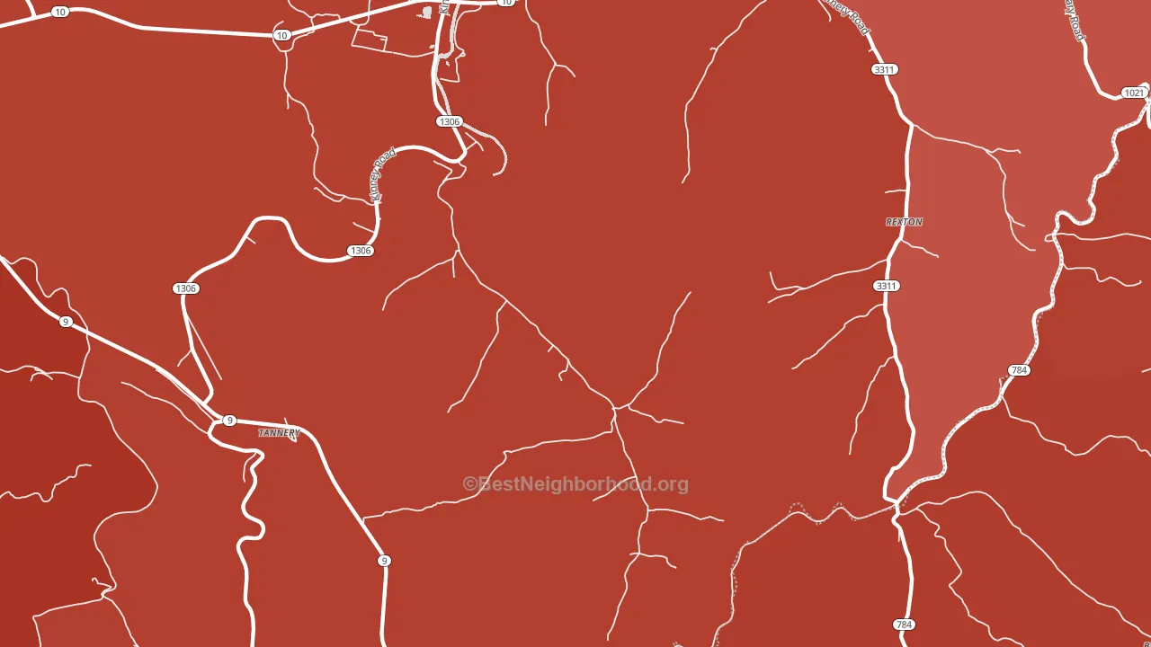 Tannery, KY block-group political-lean map