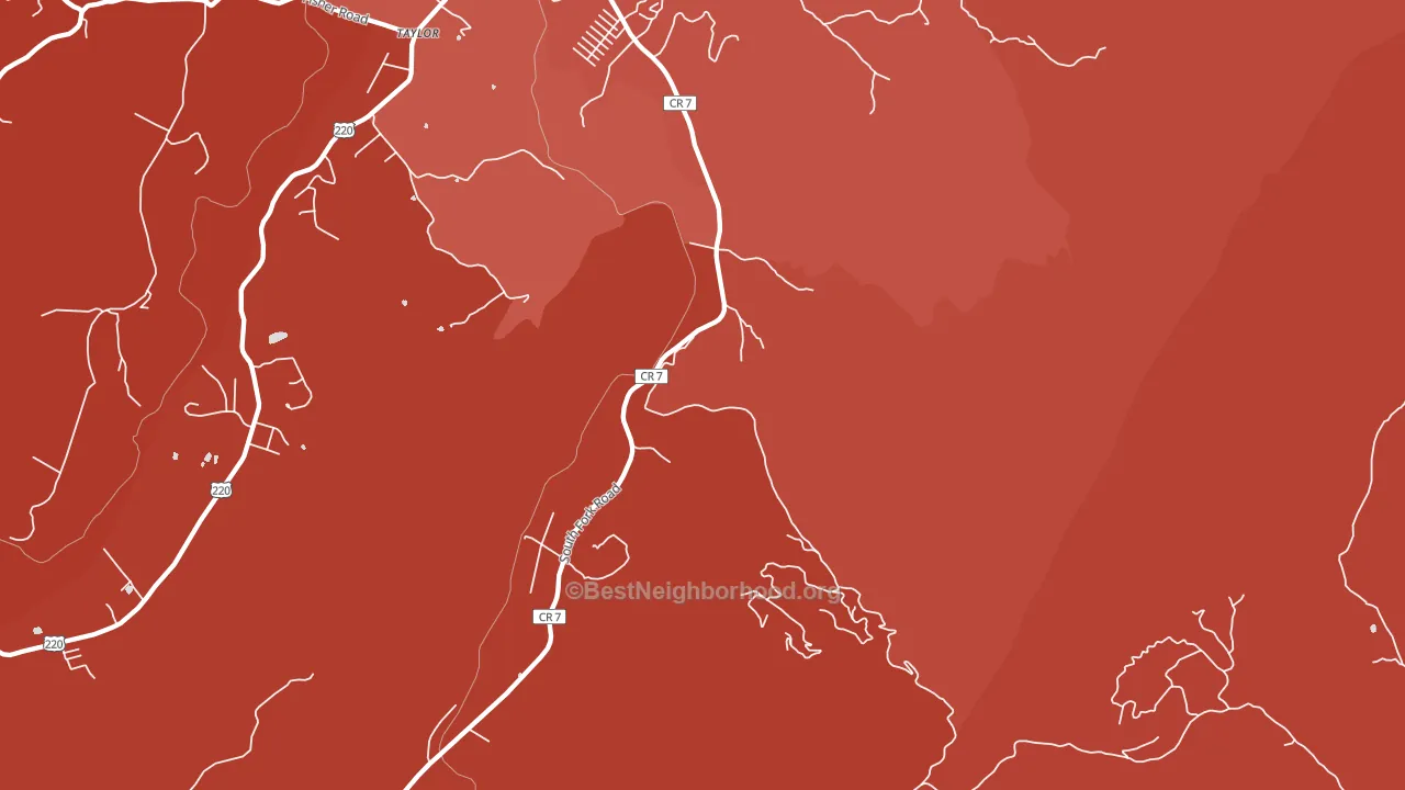 Tannery, WV block-group political-lean map