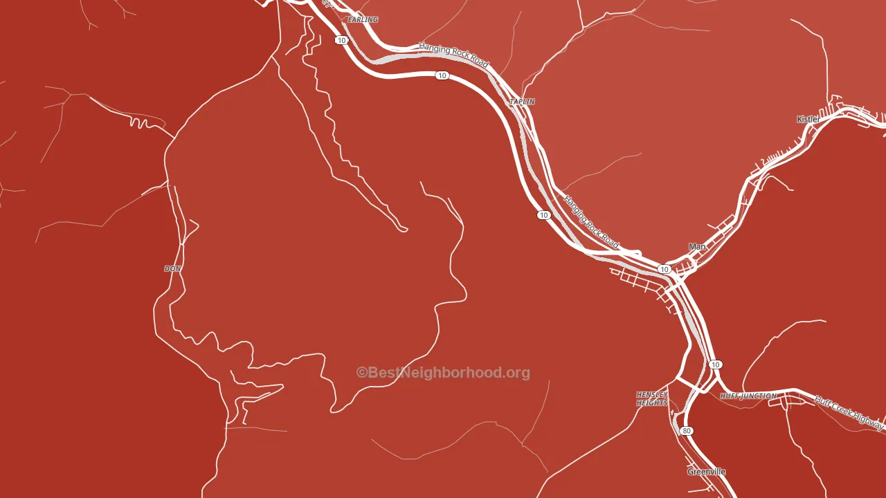 Taplin, WV block-group political-lean map